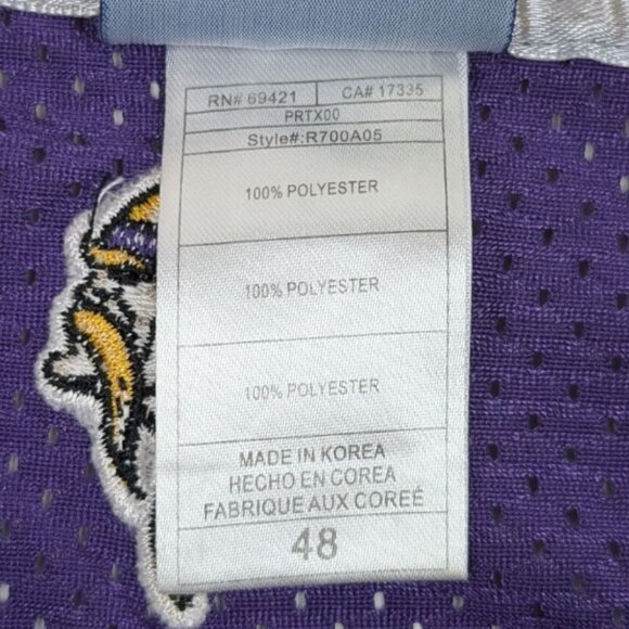 Reebok Brett Favre 4 Minnesota Vikings On-Field NFL Jersey Purple Sz 48 Stitched - Picture 9 of 11